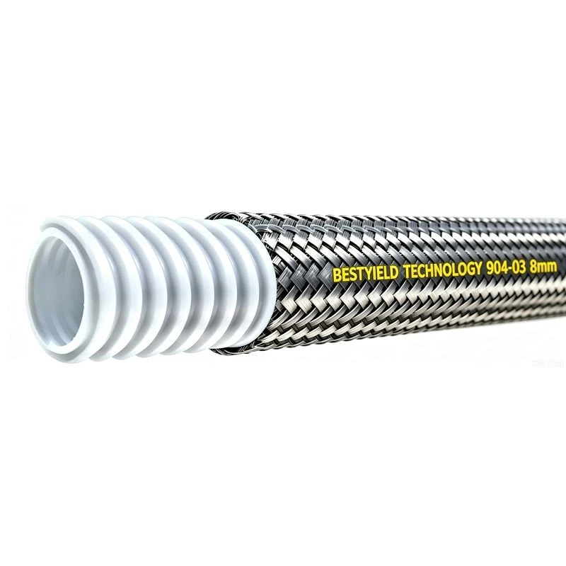 Convoluted PTFE Sab nraum Braided Tubing